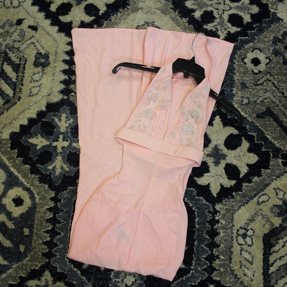 slinky ottoman evening gown